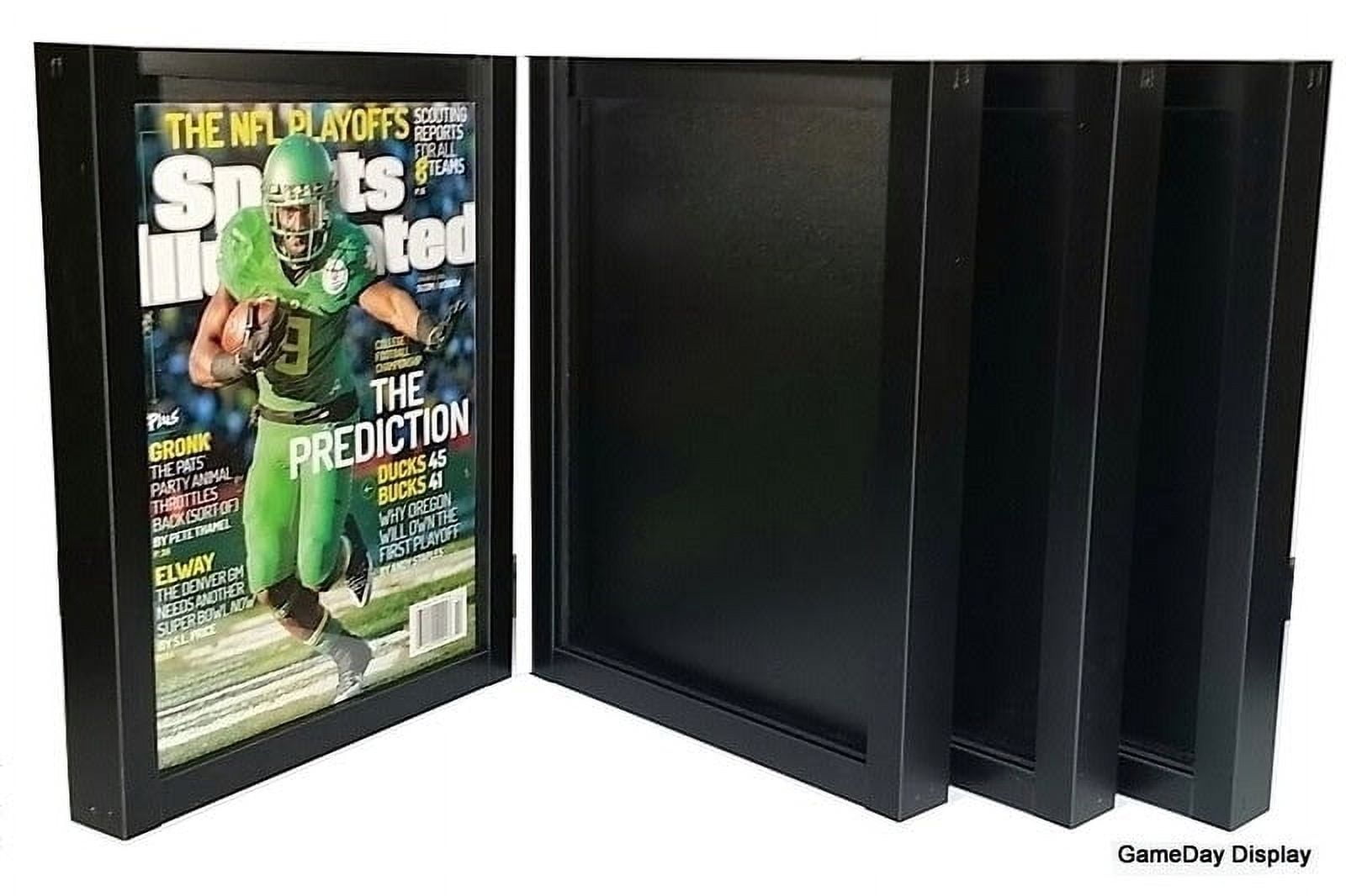 Small Magazine Display Case MAGAZINE SPORTS ILLUSTRATED DISPLAY FRAME CASE BLACK SHADOW BOX LOT OF ...