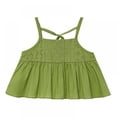 thumbnail image 1 of MAGAZINE Summer Baby Girls Pure Color Sling Tops Comfortable Breathable Halter Belt Blouse, 1 of 6
