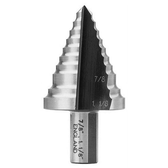 MAGBIT 851.1125B MAG851 High Speed Steel Step Drill Bit, 7/8" - 1-1/8"