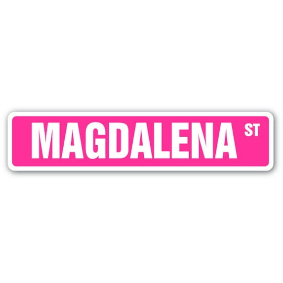 MAGDALENA Street Sign Childrens Name Room Sign | Indoor/Outdoor | 24" Wide