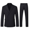 thumbnail image 1 of MAGE MALE Men's 2 Piece Suit Elegant Solid Double Breasted Slim Fit Tuxedo Suit with Blazer and Pants, 1 of 5