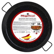 Magefesa 15-Inch Enameled Steel Paella Pan, 38 cm - 8 Servings, Ideal for Outdoor & Traditional Paella