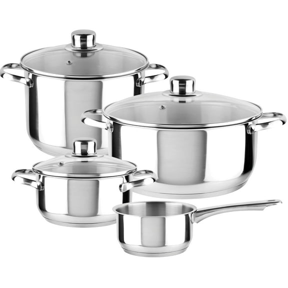 Magefesa Dux 7-Piece Stainless Steel Cookware Set, Satin Finish