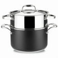 thumbnail image 1 of MAGEFESA Prisma 3.9-Quart Stainless Steel Steam Pot Set with Lid, 7.9-Inch, Induction Compatible, Dishwasher & Oven Safe to 392°F, 1 of 10