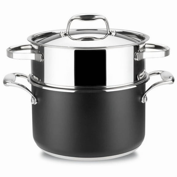 MAGEFESA Prisma 3.9-Quart Stainless Steel Steam Pot Set with Lid, 7.9-Inch, Induction Compatible, Dishwasher & Oven Safe to 392F