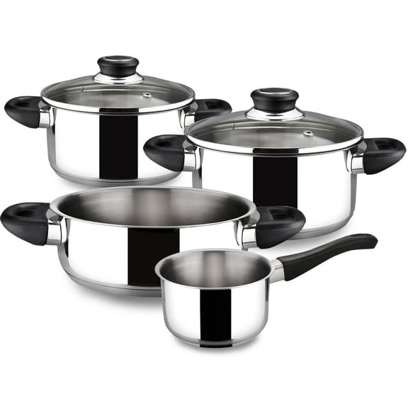 MAGEFESA Royal 6-Piece Induction-Compatible Stainless Steel Cookware Set