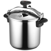 Magefesa Star 14.8-Quart Stainless Steel Pressure Cooker, Works on All Stovetops, Safety Lock, 8 PSI Cooking