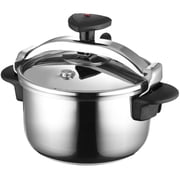 Magefesa Star 4.2-Quart Stainless Steel Pressure Cooker, Works on All Stovetops, Safety Lock, 8 PSI Cooking