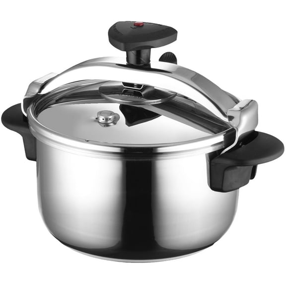 Magefesa Star 4.2-Quart Stainless Steel Pressure Cooker, Works on All Stovetops, Safety Lock, 8 PSI Cooking