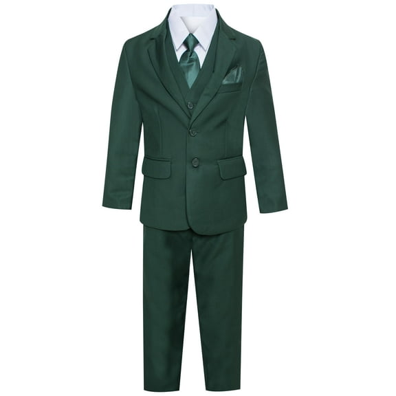 MAGEN KIDS BOYS FORMAL 7 PCS HUNTER GREEN