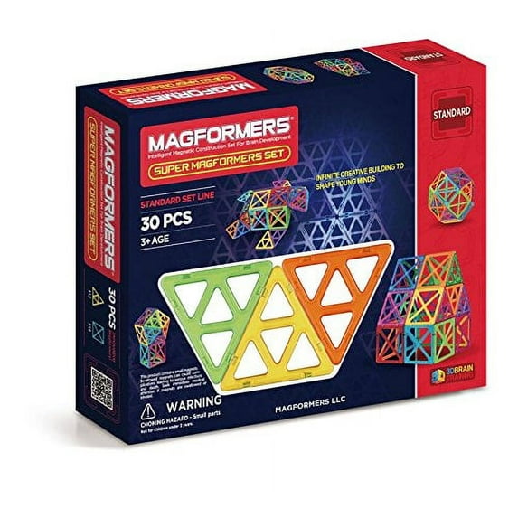 MAGFORMERS Super MAGFORMERS 30-Piece Magnetic Construction Set