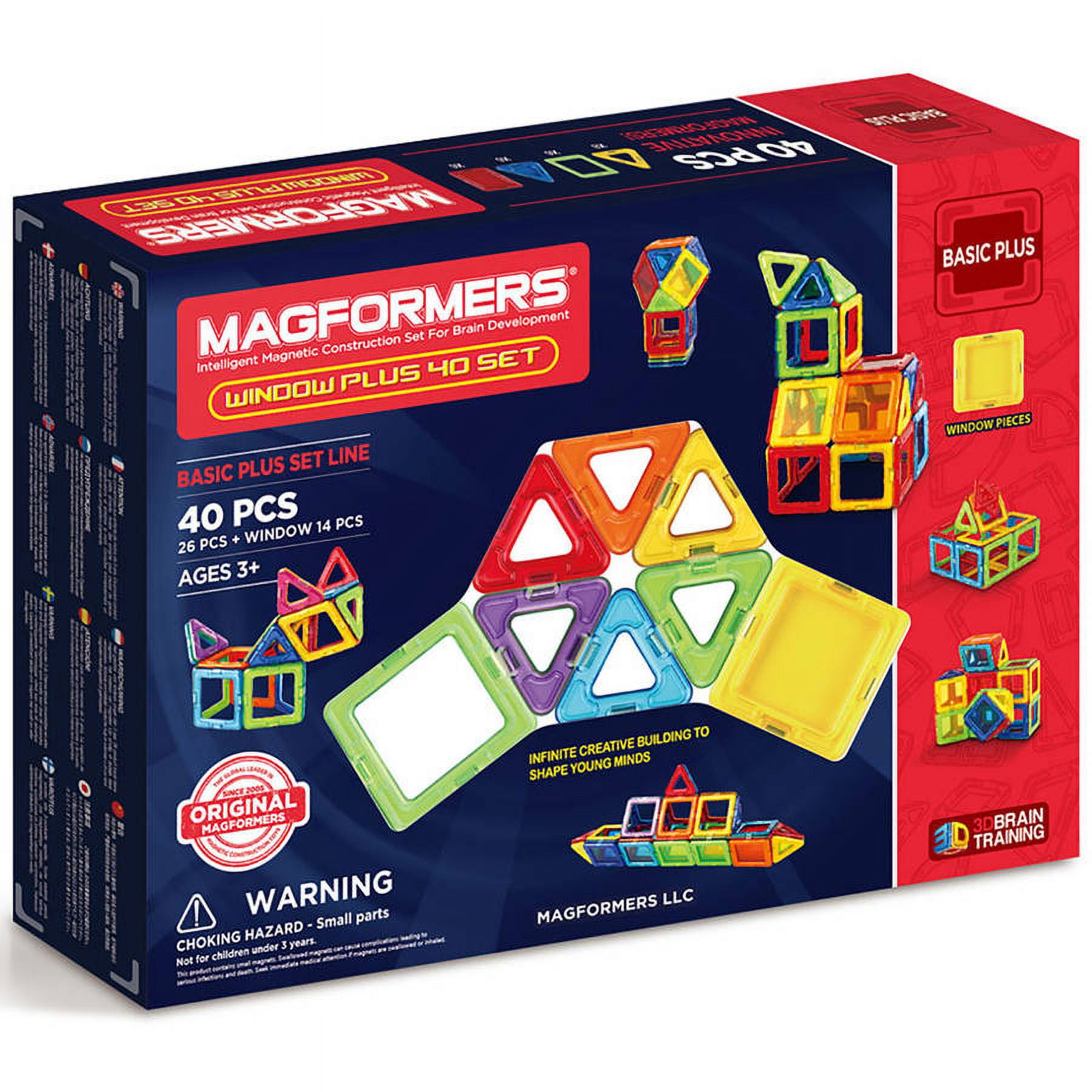 MAGFORMERS Window Plus 40 Piece Magnetic Construction Set