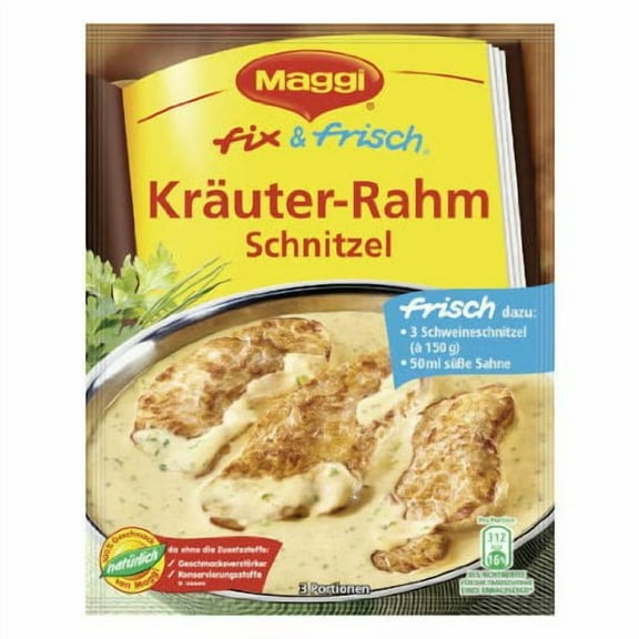 MAGGI fix & fresh creamy schnitzel with herbs (Kruter-Rahm-Schnitzel) (Pack of 4)