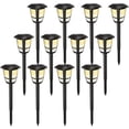thumbnail image 1 of MAGGIFT 12 Pack Solar Powered Landscape Lights Outdoor Pathway Lights, Waterproof Solar Garden Lights for Lawn, Patio, Yard, Walkway, Deck, Driveway, Warm White, 1 of 8