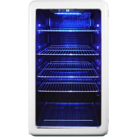 Magic Chef 3.4-Cu. Ft. Retro Beverage Cooler (White), MCB34CHW