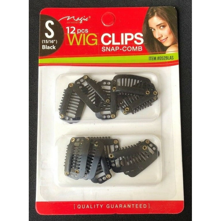 MAGIC COLLECTION - 12 Pieces Wig Clips Snap-Comb Small 