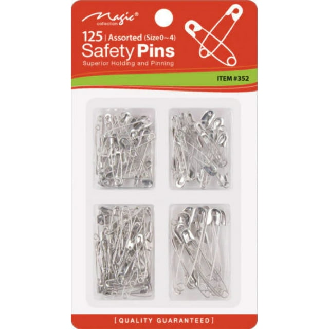 MAGIC COLLECTION 125 Safety Pins Assorted