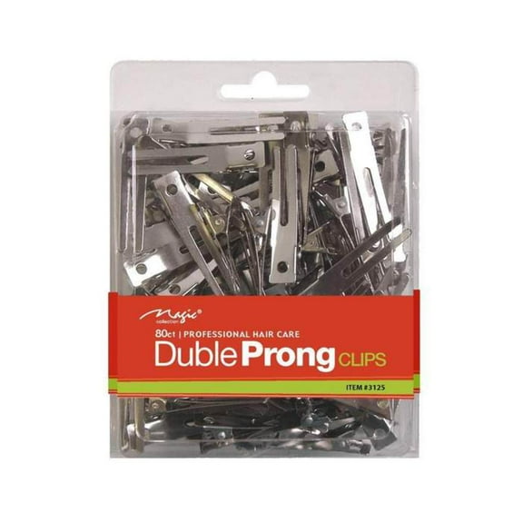 Magic Collection DOUBLE PRONG CLIPS 80 PCS