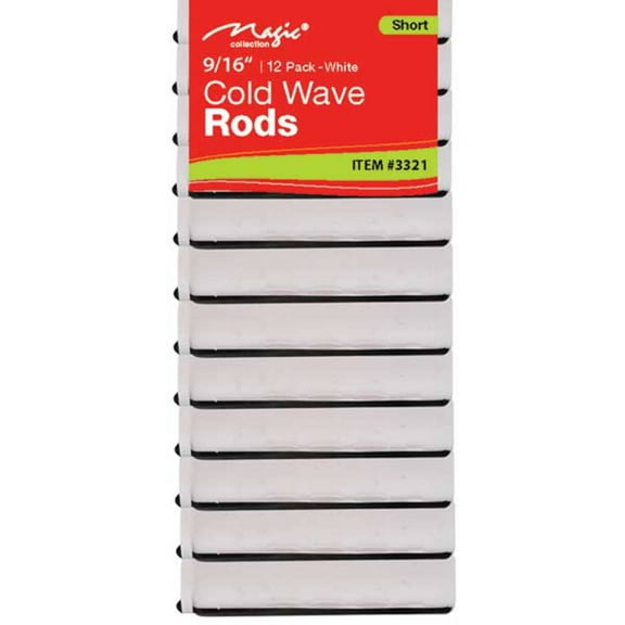 MAGIC COLLECTION - 9/16" Cold Wave Rods 12PCs Short WHITE