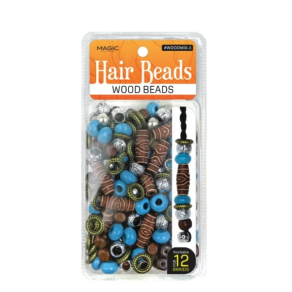MAGIC COLLECTION - Hair Beads Wood Beads WOODMIX-3