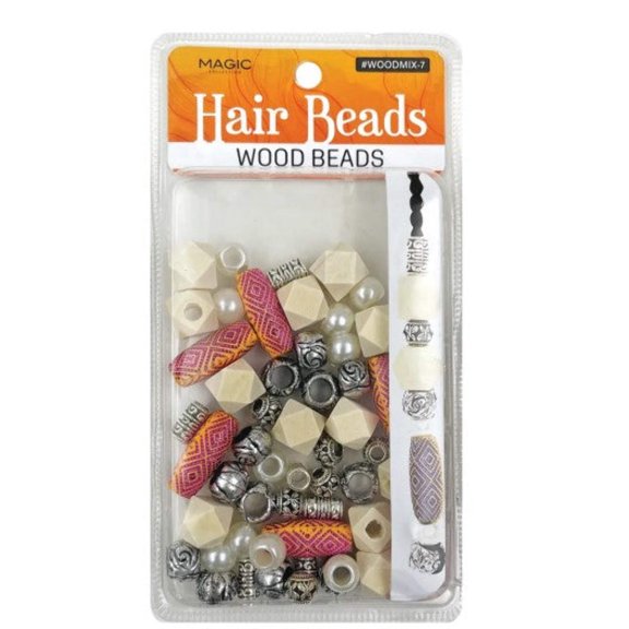 MAGIC COLLECTION - Hair Beads Wood Beads #WOODMIX-7