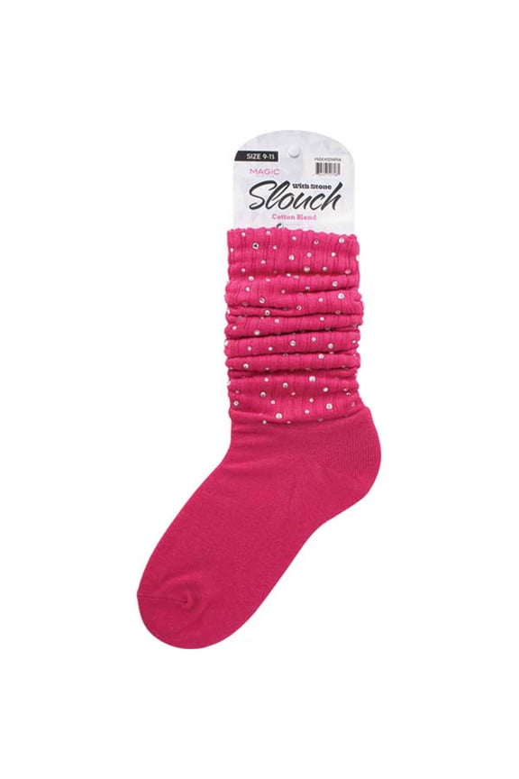 - Ladies Slouch Socks W/ Stone