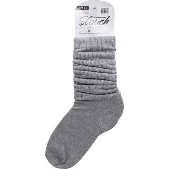 MAGIC COLLECTION - Ladies Slouch Socks W/ Stone