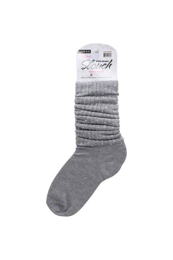- Ladies Slouch Socks W/ Stone