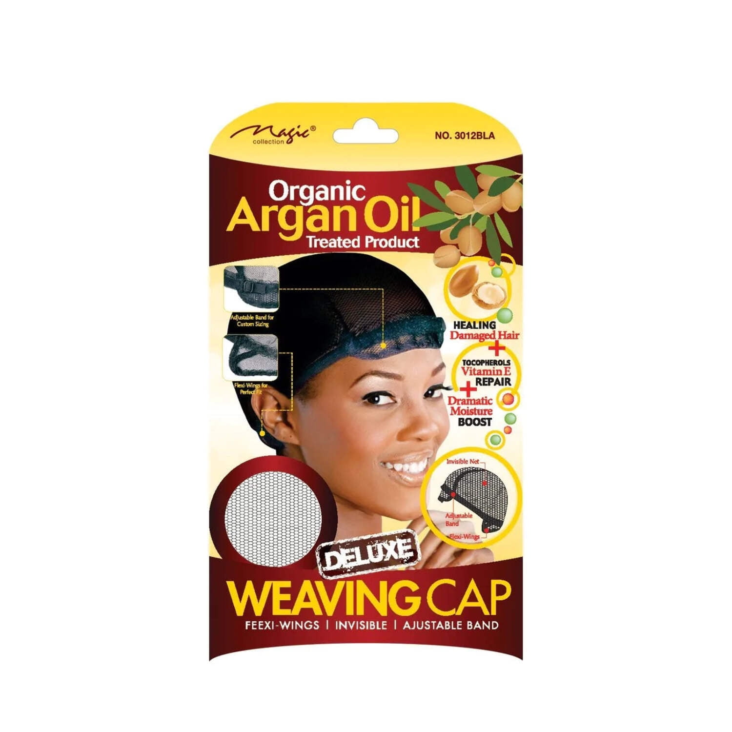 MAGIC COLLECTION Weaving Cap Adjustable with Argan Oil Treated MAGIC COLLECTION Weaving Cap Adjustable with Argan Oil Treated