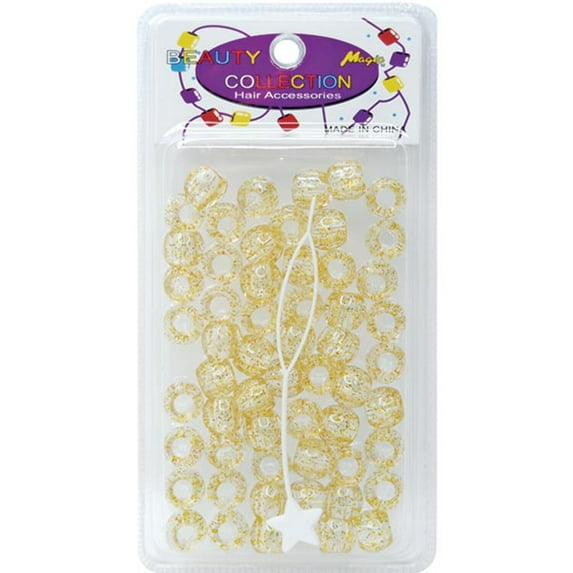MAGIC COLLECTION - Small Round Glitter Hair Bead Gold