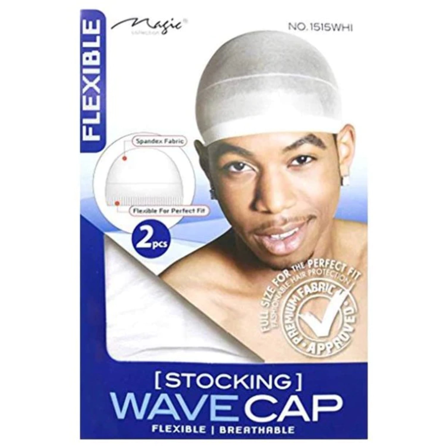 MAGIC COLLECTION Stocking Wave Cap WHITE
