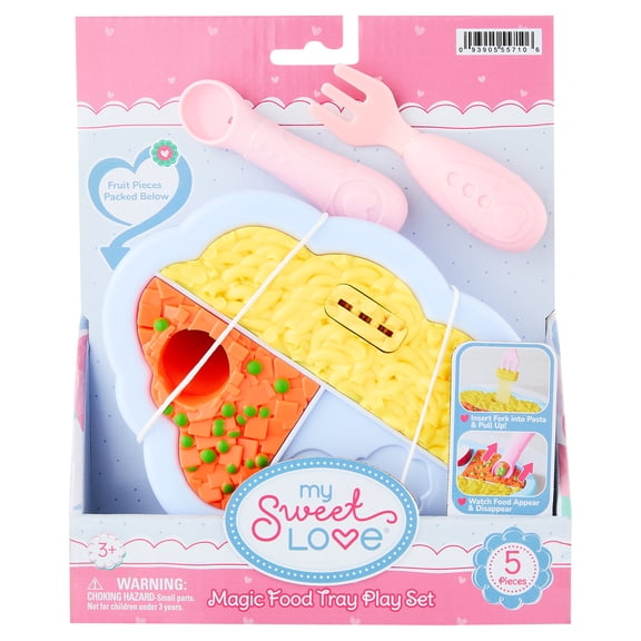 My Sweet Love Magic Food Tray Doll Play Set, 5 Pieces