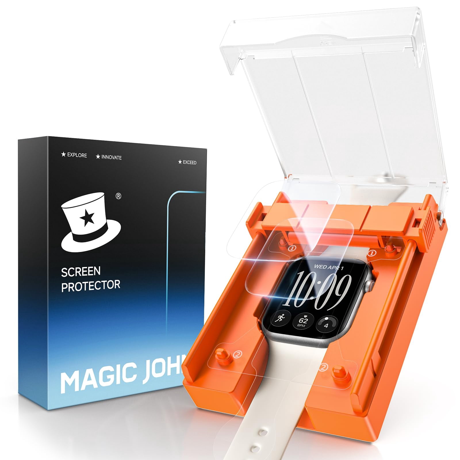 MAGIC JOHN 2 Pack Screen Protector for Apple Watch Series 12/11/10 46mm ...