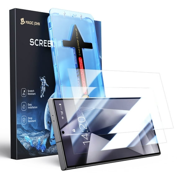 MAGIC JOHN 2 Pack Screen Protector for Samsung Galaxy S26 Ultra Corning Tempered Glass Screen Saver Ease of Installation