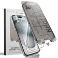 thumbnail image 1 of MAGIC JOHN 2 Pack Screen Protector for iPhone 16/iPhone 15 Tempered Glass HD Clear Screen Saver Shockproof Ease of Installation, 1 of 12