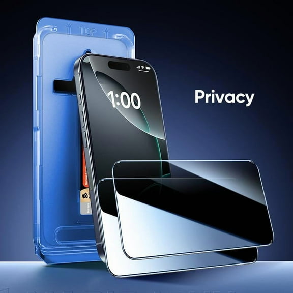 MAGIC JOHN 2-Pack Screen Protector for iPhone, Samsung, and Google–Crystal Clear, Scratch-Resistant, Ultra-Smooth Touch, Privacy Protection, Circular Polarized Eye Protection, Easy Installation