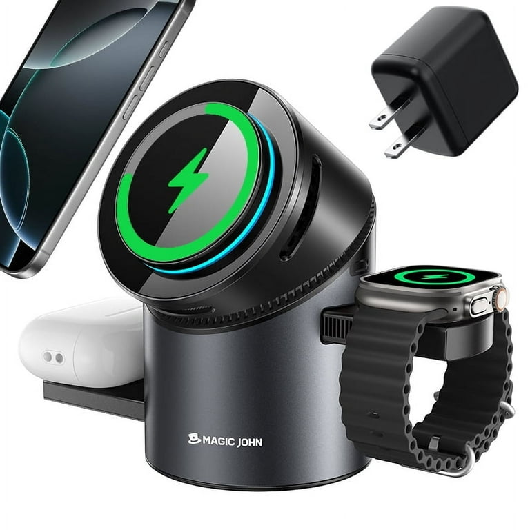 MAGIC JOHN in Wireless Charging Station Magnetic Charger For