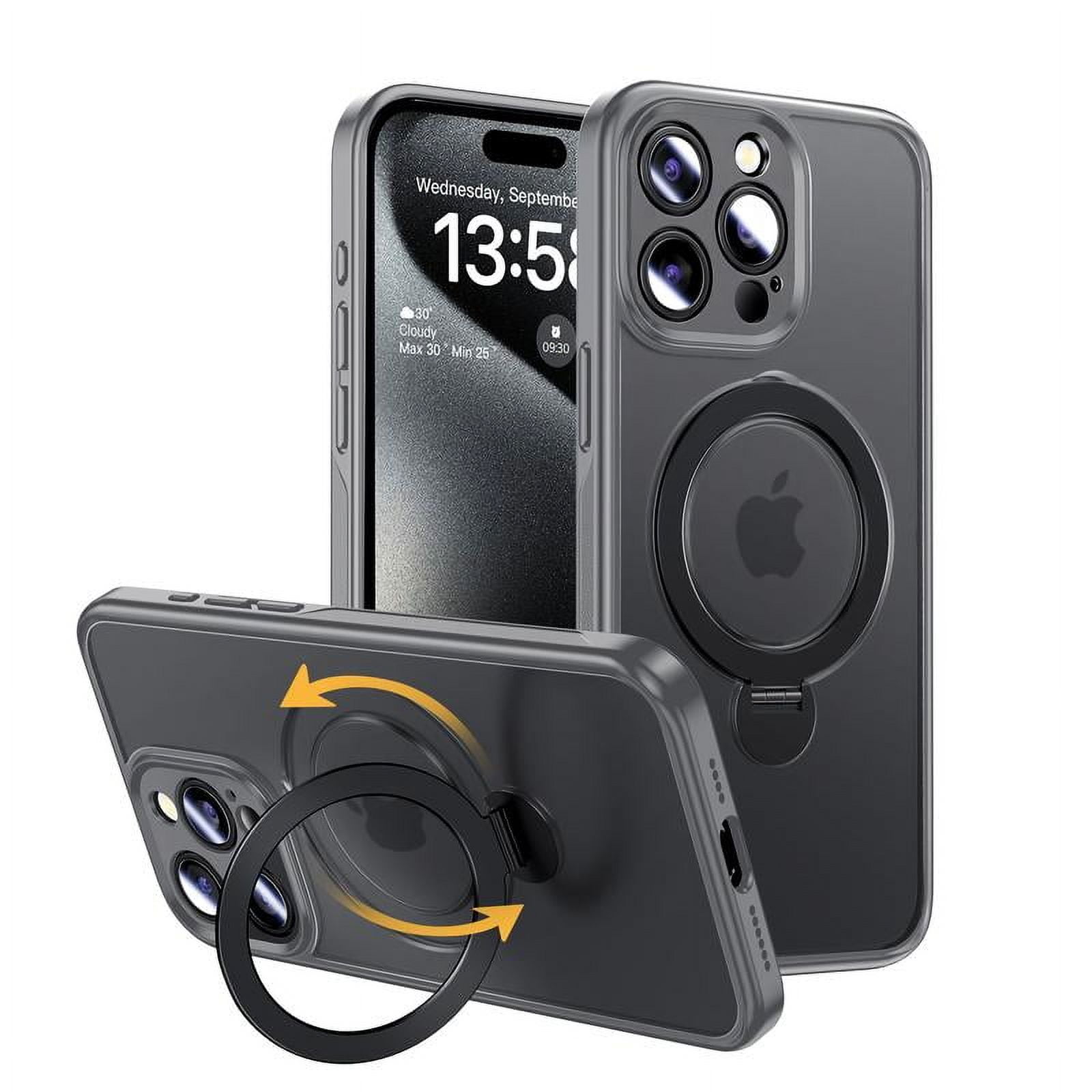 MAGIC JOHN 360 Degrees Rotating Magnetic Stand Phone Case - Walmart.com