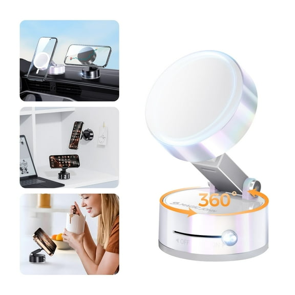 MAGIC JOHN Cell Phone Holder Magnetic Vacuum Suction Car Mount