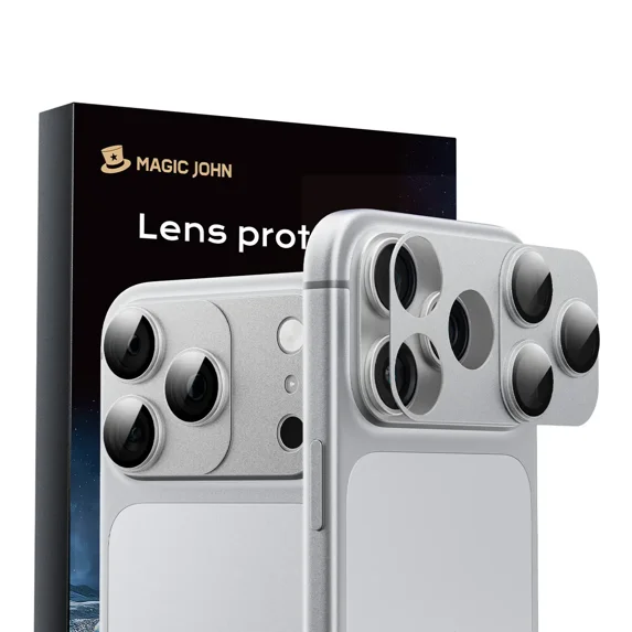 MAGIC JOHN Magnetic Lens Protector for iPhone 17 Pro/Max – 99% Transparency, Original HD Clarity, Scratch-Resistant, Durable, Magnetic Design for Easy Installation & Removal