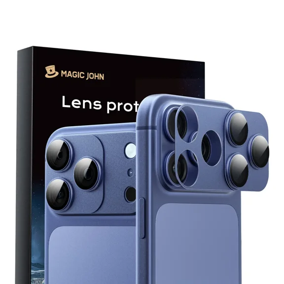 MAGIC JOHN Magnetic Lens Protector for iPhone 17 Pro/Max – 99% Transparency, Original HD Clarity, Scratch-Resistant, Durable, Magnetic Design for Easy Installation & Removal