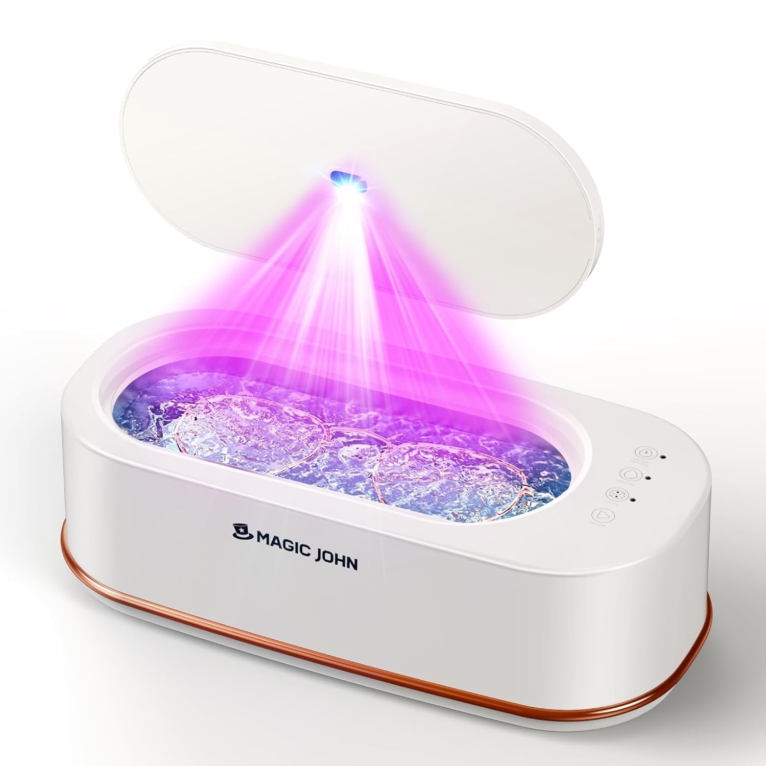 MAGIC JOHN Ultrasonic Jewelry Cleaner UV Sterilize Cleaners Machine for Eyeglasses Watch Dentures Rings