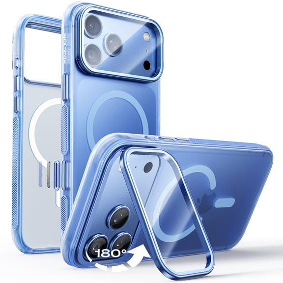 MAGIC JOHN for iPhone 18 Pro Phone Case , Mil-Grade Shockproof Case fit for MagSafe, 180° Stand, Full Coverage Camera Protection