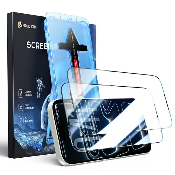MAGIC JOHN 2 Pack Screen Protector for iPhone 17 Pro HD Clear Corning Tempered Glass Screen Saver Ease of Installation