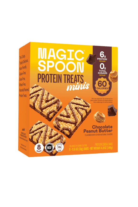 MINIS CHOCOLATE PEANUT BUTTER TREATS 8 CT 4.8 OZ BOX