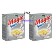 MAGIC STICKS by CERERA - Sweet glazed corn puffs with sugar and oil 150g/5.3oz Silver (2 Pack)