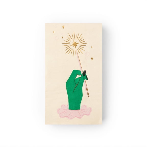 Bonjour Fte Magic Wand Paper Guest Towel Napkins, Disposable Party Supplies, 20 Count, Birthday Party, Halloween