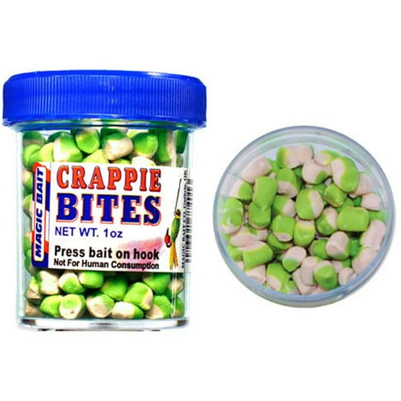 MAGIC-WH-CHT 1 oz Crappie Bites - White & Chartreuse