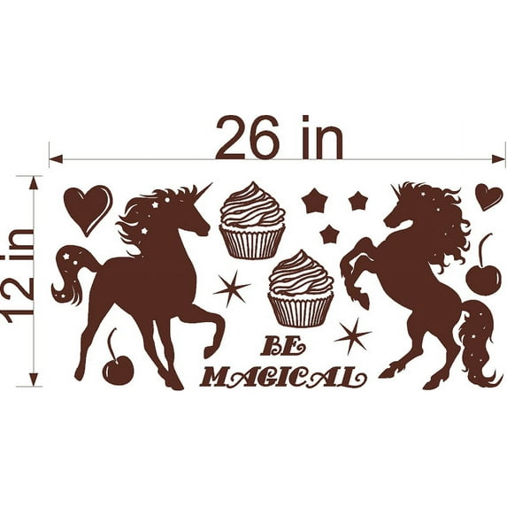 MAGICAL UNICORNS VINYL WALL DECALS (YOU CHOOSE SIZE!)
