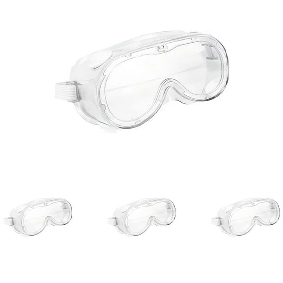 MAGICARE Anti-Fog Protective Safety Goggles Unisex Eye Protection Adjustable Band for Dirt, Liquid Or Chemical Made in USA - 3 Pack